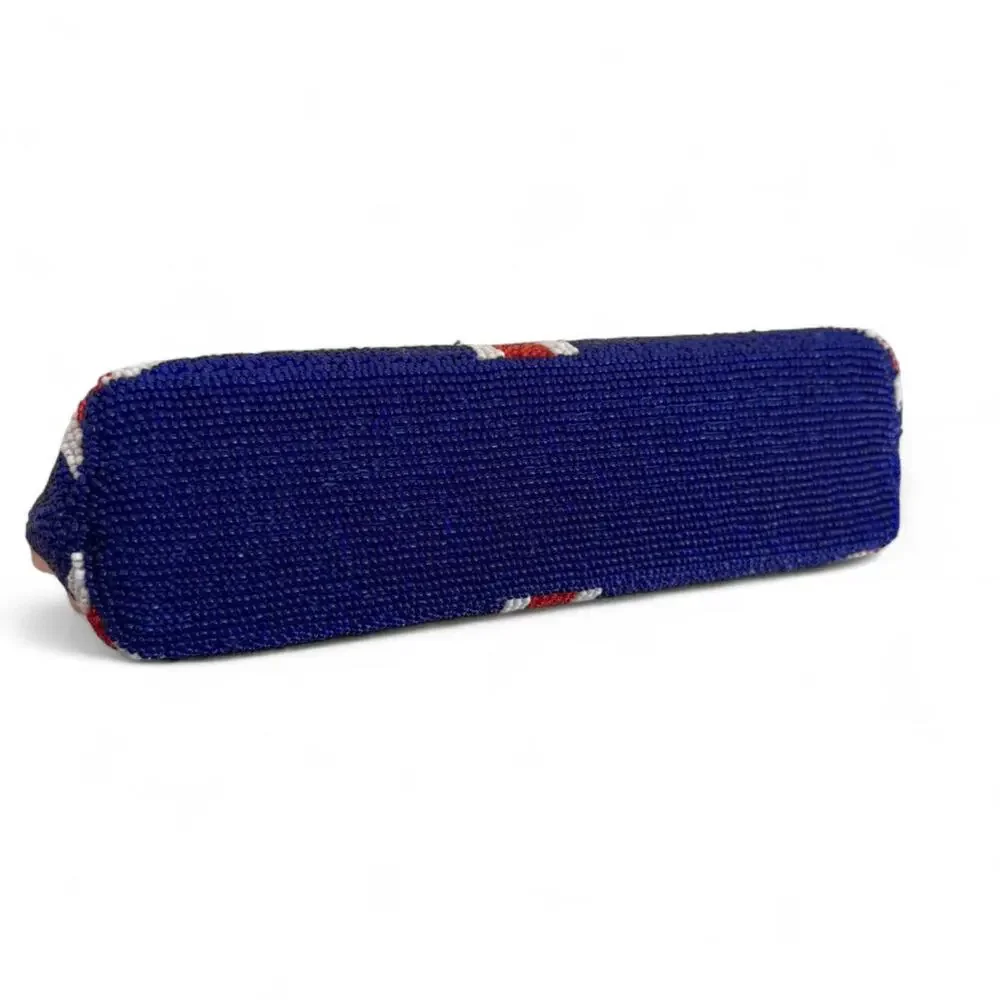 Vintage uk flag fully beaded small handbag